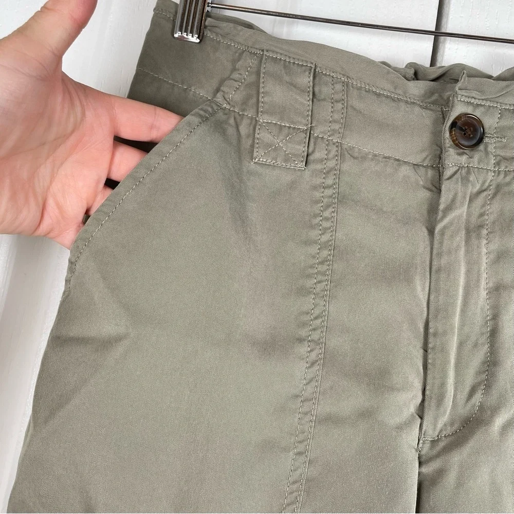 Banana Republic Utility Trouser Pants Women’s 6 Green Lyocell High Waist Baggy